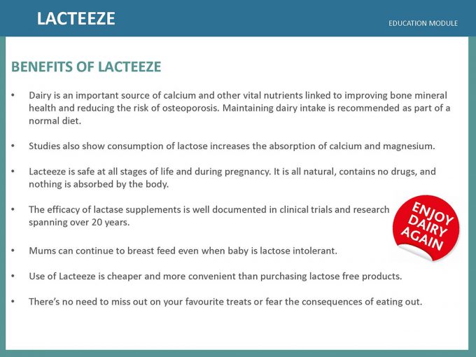 Lacteeze Education Module 14