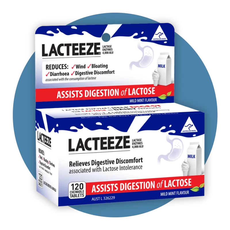 Lacteeze Lactase Enzymes Chewable Tablets